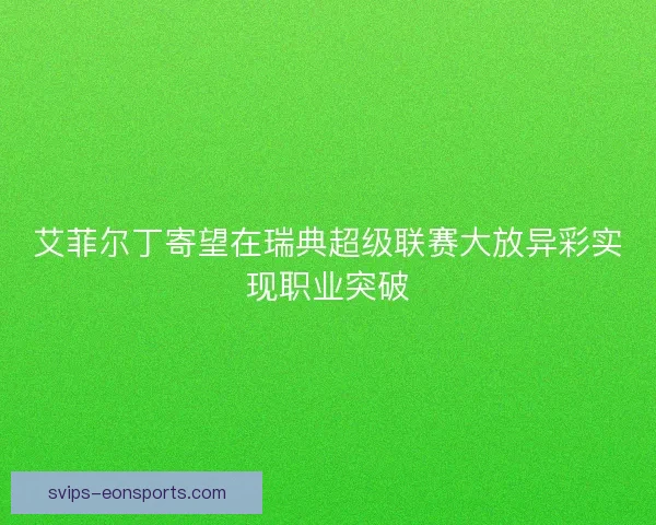 艾菲尔丁寄望在瑞典超级联赛大放异彩实现职业突破